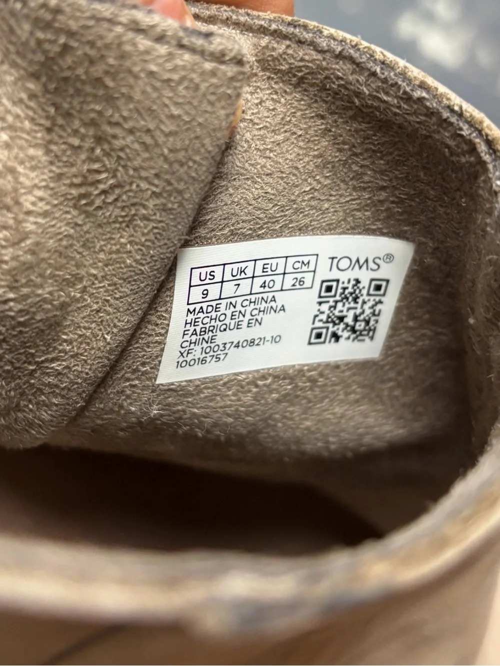 Toms Taupe Wedge Ankle Booties